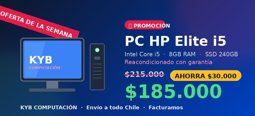 PC HP Elite i5 en oferta $185.000 - Ahorra $30.000